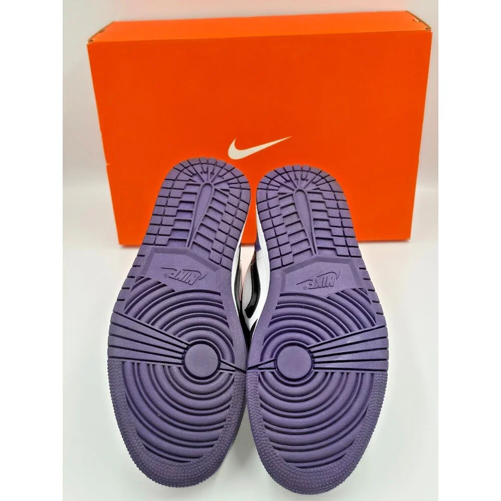 Air Jordan 1 Low Court Purple Black White Men’s 10.5 Women’s 12 Immaculate